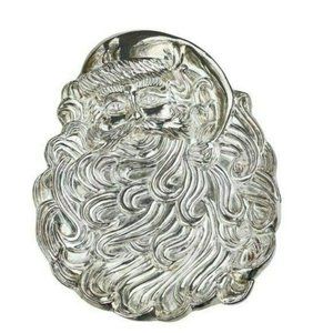 International Silver‎ Co Vintage Silver Plated Santa Clause Christmas Candy Dish